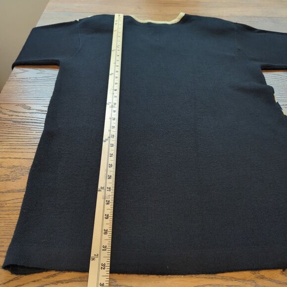 Vintage Suzelle V Neck Gold Black Argyle Sweater Size Large Long Sleeve - Picture 11 of 11